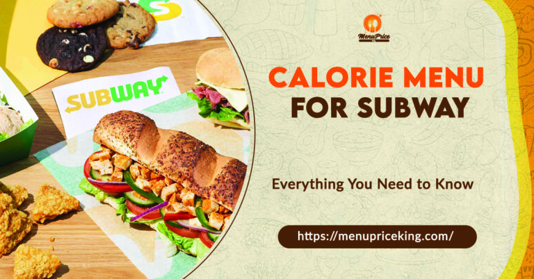 Calorie Menu For Subway