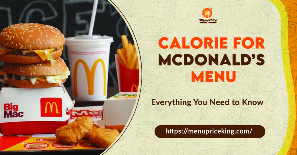 Calorie for McDonald’s Menu