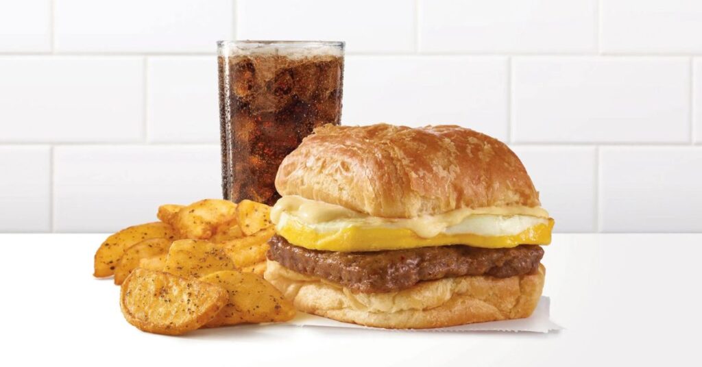 Wendy’s Sausage Egg Swiss Croissant Combo