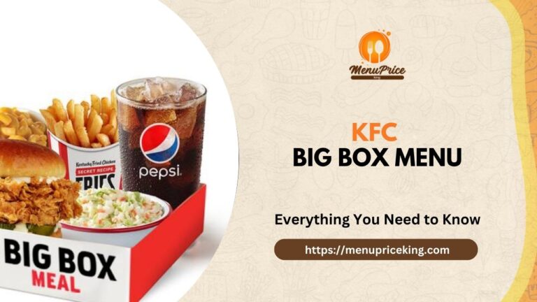 KFC Big Box Menu