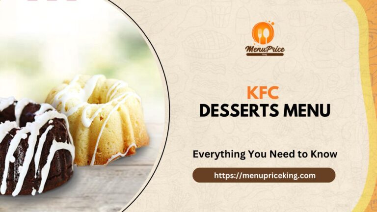 KFC Dessert Menu